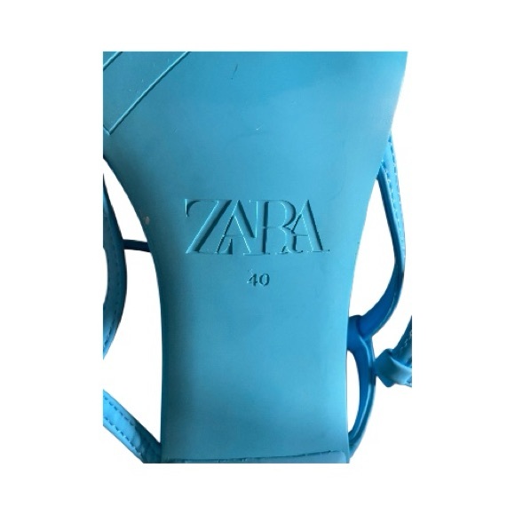 Zara Women's Vibrant  blue strappy Sandals-size 9 - Picture 5 of 5